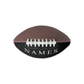 シンプル黒カスタム名の追加エレガント アメリカンフットボール (正面)
