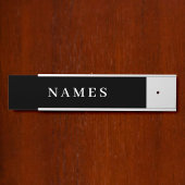 シンプル黒カスタム名の追加エレガント サインプレート