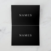 シンプル黒カスタム名の追加エレガント シーズンカード (内部)