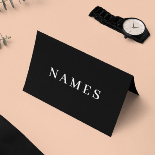 シンプル黒カスタム名の追加エレガント シーズンカード