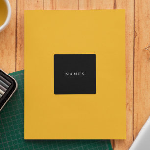 シンプル黒カスタム名の追加エレガント シール