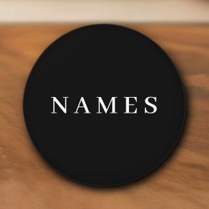 シンプル黒カスタム名の追加エレガント セラミックノブ