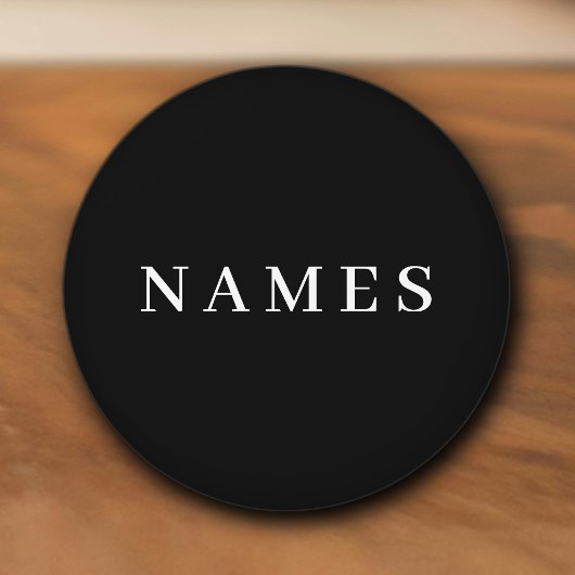 シンプル黒カスタム名の追加エレガント セラミックノブ