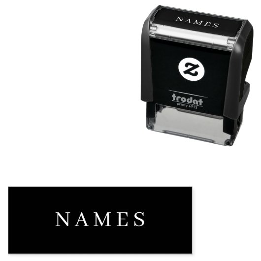 シンプル黒カスタム名の追加エレガント セルフインキングスタンプ (インサイチュ)