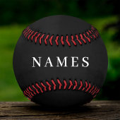 シンプル黒カスタム名の追加エレガント ソフトボール