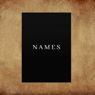 シンプル黒カスタム名の追加エレガント チラシ