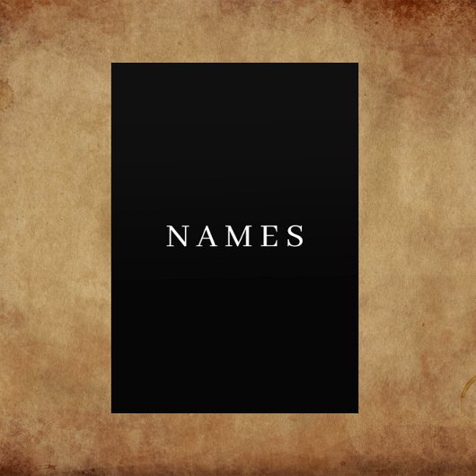 シンプル黒カスタム名の追加エレガント チラシ