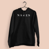 シンプル黒カスタム名の追加エレガント パーカ