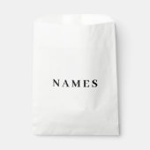 シンプル黒カスタム名の追加エレガント フェイバーバッグ (正面)