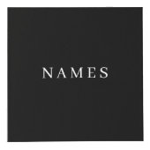 シンプル黒カスタム名の追加エレガント フォトキューブ (右)