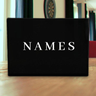 シンプル黒カスタム名の追加エレガント フォトブロック
