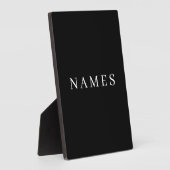 シンプル黒カスタム名の追加エレガント フォトプラーク (側面)