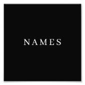 シンプル黒カスタム名の追加エレガント フォトプリント            (正面)
