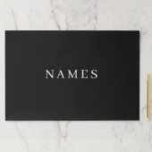 シンプル黒カスタム名の追加エレガント ペーパーパッド (インサイチュ)