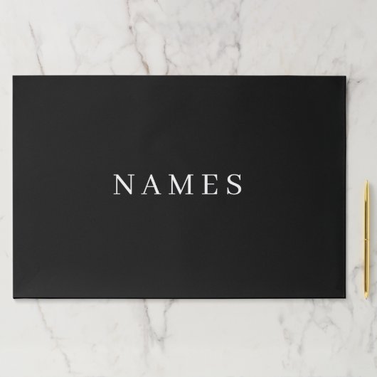シンプル黒カスタム名の追加エレガント ペーパーパッド (インサイチュ)