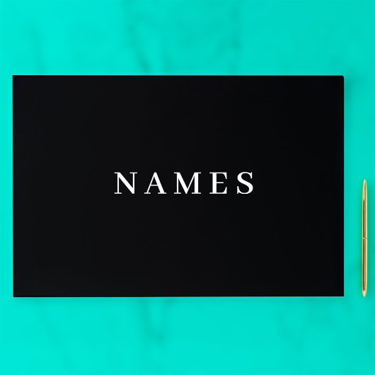 シンプル黒カスタム名の追加エレガント ペーパーパッド