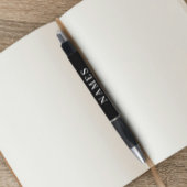 シンプル黒カスタム名の追加エレガント ボールペン