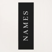 シンプル黒カスタム名の追加エレガント ヨガマット (裏面)