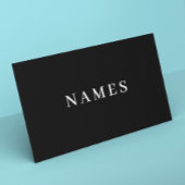 シンプル黒カスタム名の追加エレガント 割引カード