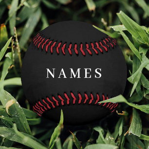 シンプル黒カスタム名の追加エレガント 野球ボール