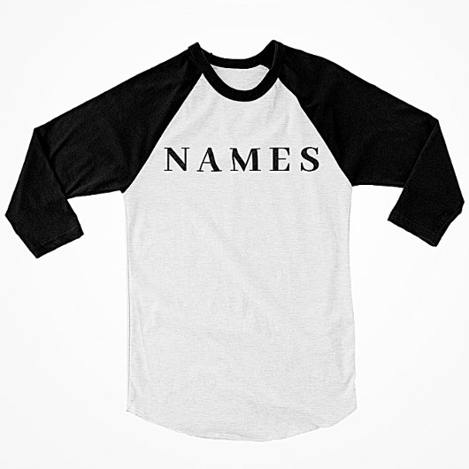 シンプル黒カスタム名の追加エレガント Tシャツ