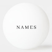 シンプル黒カスタム名を追加エレガントPing Pon 卓球ボール (正面)