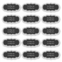 シンプル黒キッチンモダンラベル