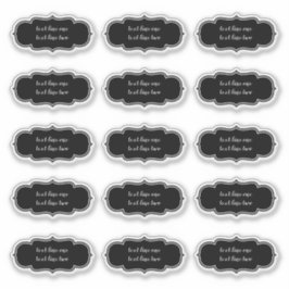 シンプル黒キッチンモダンラベル シール