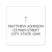 シンプル黒クロス名アドレス セルフインキングスタンプ (デザイン)