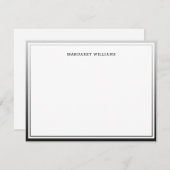 シンプル黒グラデーション縁どプロフェッショナルモダン ノートカード (正面/裏面)