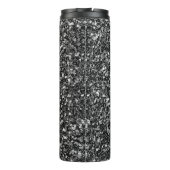 シンプル黒グリッターと白い火花 タンブラー (裏面)