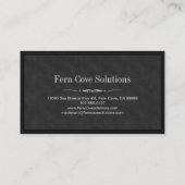 シンプル黒グレ素朴ーヴィンテージレザーモノグラム 名刺 (裏面)