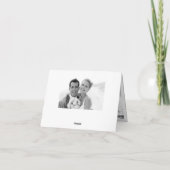 シンプル黒スタイリッシュクラシックScript写真結婚s サンキューカード (裏面)