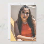 シンプル黒スタイリッシュ白キンセモダンニェラ 招待状 (裏面)