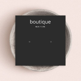 シンプル黒スタッモダンドイヤリングディスプレイカード