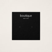 シンプル黒スタッモダンドイヤリングディスプレイカード (正面)