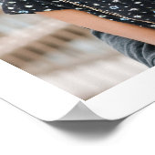 シンプル黒タイポグラフィフォトウェルカム結婚ズ ポスター (角)