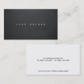 シンプル黒チョーククールボ素朴ードライター 名刺 (正面/裏面)