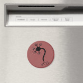 シンプル黒ニューロンデザイン マグネット (インサイチュ (食洗機))