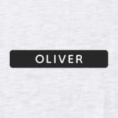 シンプル黒パーソナライズされた学子供服 ラベル (デザイン1)