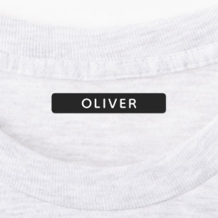 シンプル黒パーソナライズされた学子供服 ラベル