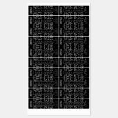 シンプル黒フローラキャンドルジャー薄い垂直ラベル ラベル (シート)