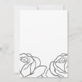 シンプル黒フローラ書結婚の 招待状 (裏面)