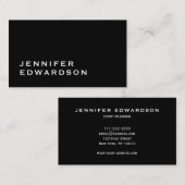 シンプル黒マエレガントリマプロフェッショナルブシン 名刺 (正面/裏面)