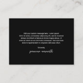 シンプル黒ミニマルモダン 割引カード (裏面)