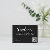 シンプル黒ミニマルモダン 割引カード (スタンド正面)