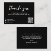 シンプル黒ミニマルモダン 割引カード (正面/裏面)