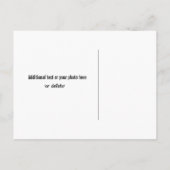 シンプル黒モダンと白の日付を保存 案内ポストカード (裏面)