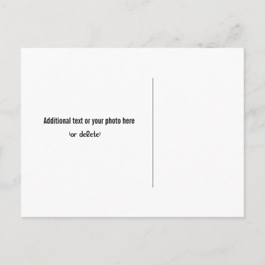 シンプル黒モダンと白の日付を保存 案内ポストカード (裏面)