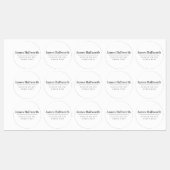 シンプル黒モダンと白の防水 ラベル (シート)